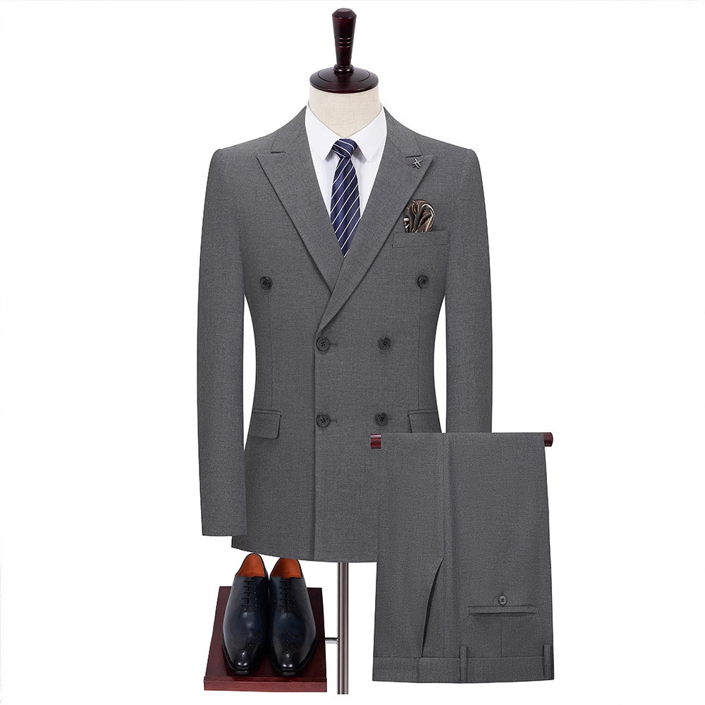 2025 New High-End Men's Suit Three-Piece Suit Light Business Professional Casual Korean Style Wedding Groom Suit