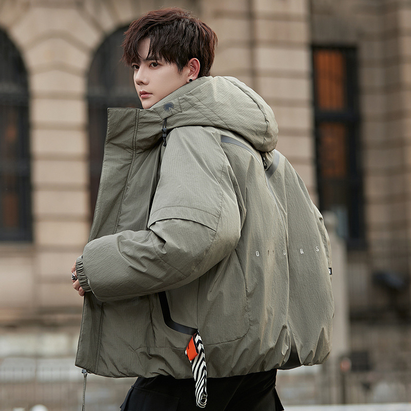 24905 Hooded Down Jacket Men's Winter Thickened 2024 New Fashion Brand Jacket Boys Outdoor Warm Windproof - Image 4