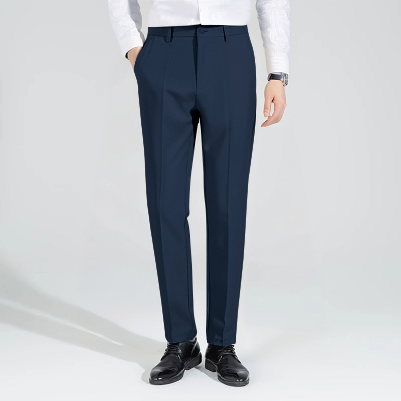 Men's Professional Tooling Straight Small Trousers 2025 Spring New Business Casual Pants All-match Solid Color Pants - Image 6