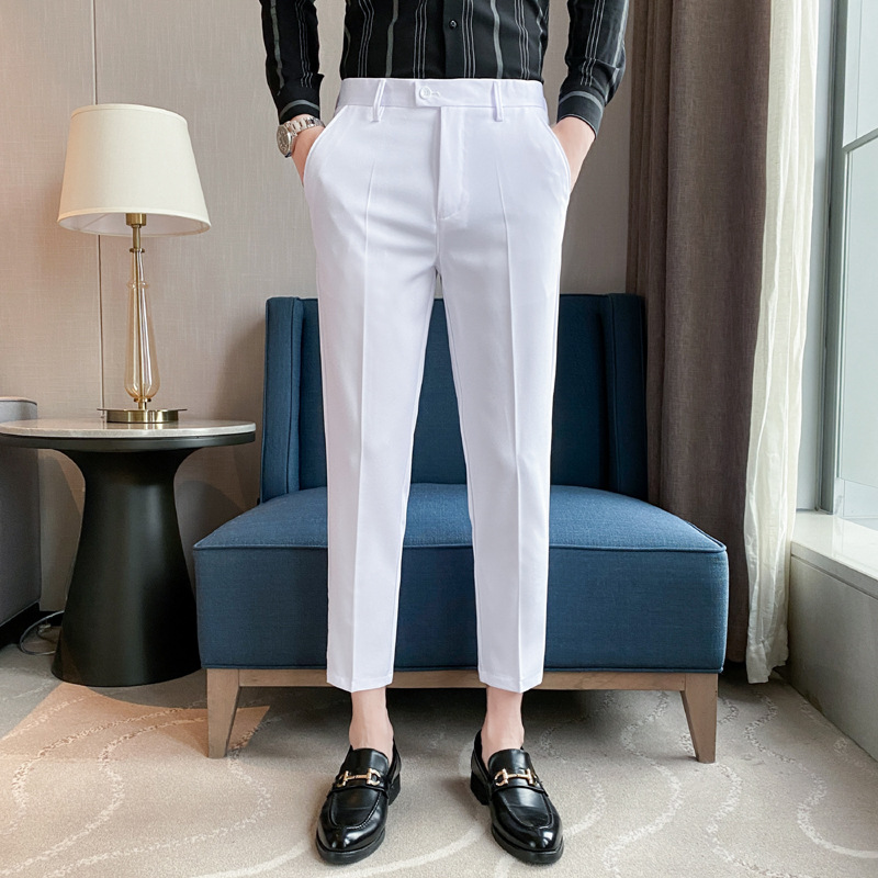 Korean-style High-end Men's Trousers Autumn and Winter Slim-fit Casual Pants Business All-match Suit Trousers Business Pants - Image 6