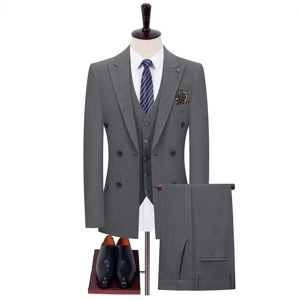 2025 New High-End Men's Suit Three-Piece Suit Light Business Professional Casual Korean Style Wedding Groom Suit - Image 2