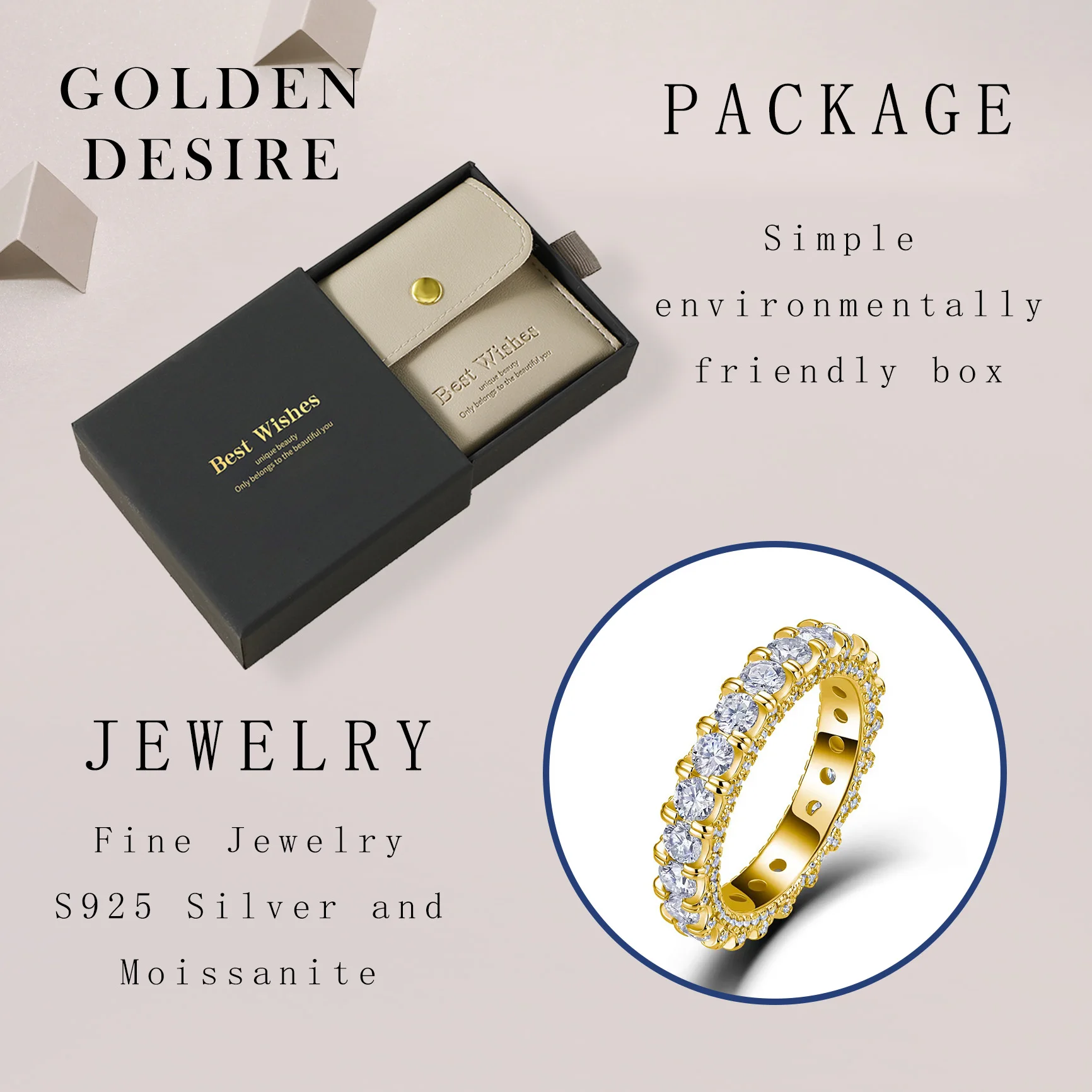 3.2CTW Moissanite Eternity Ring S925 Silver Full Paved Stackable Wedding Band Women Luxury Finger Fine Jewelry - Image 8