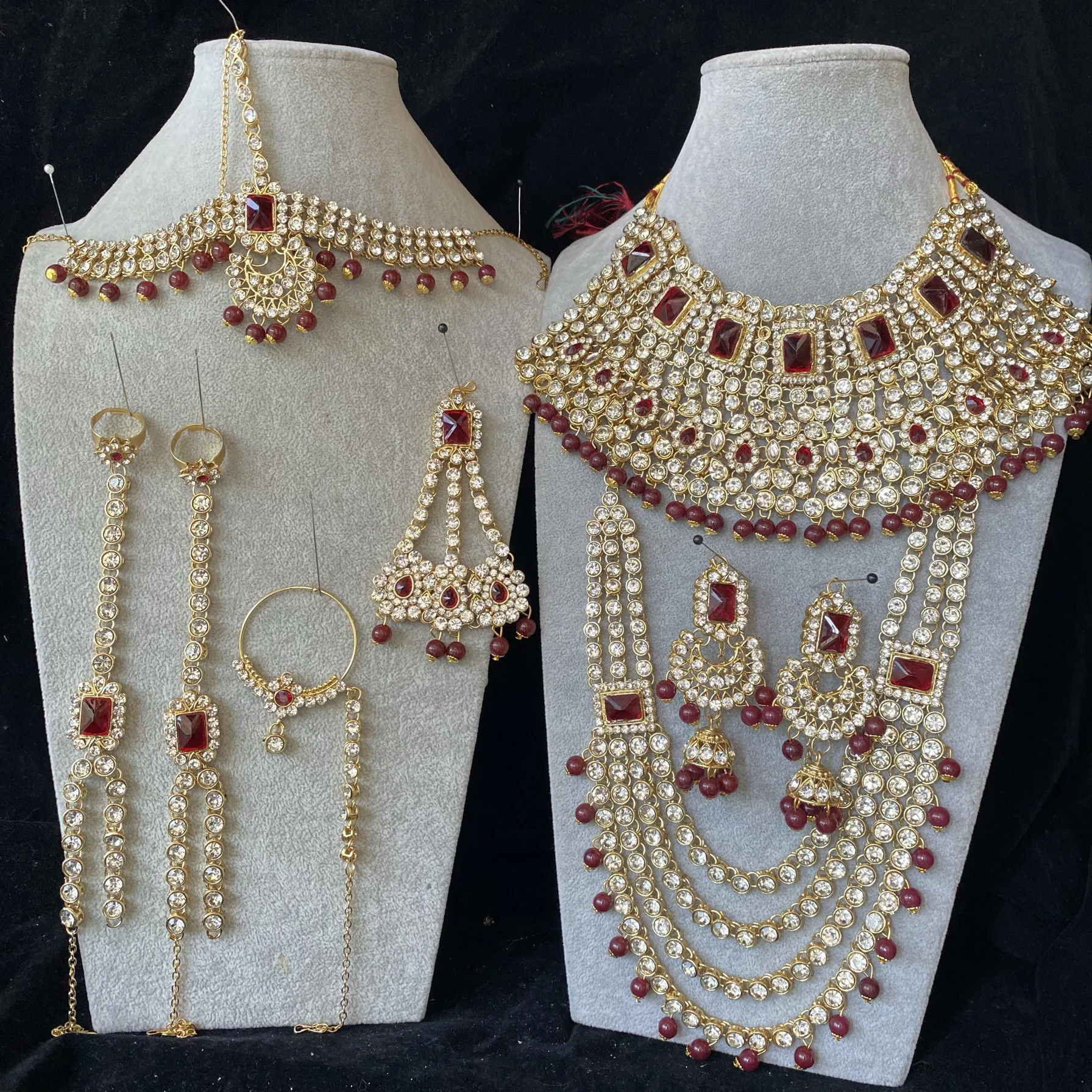 Indian and Pakistani Jewelry Set Decorations Exotic Style Studio Photo Wedding Bride Ancient Style Belly Dance - Image 14