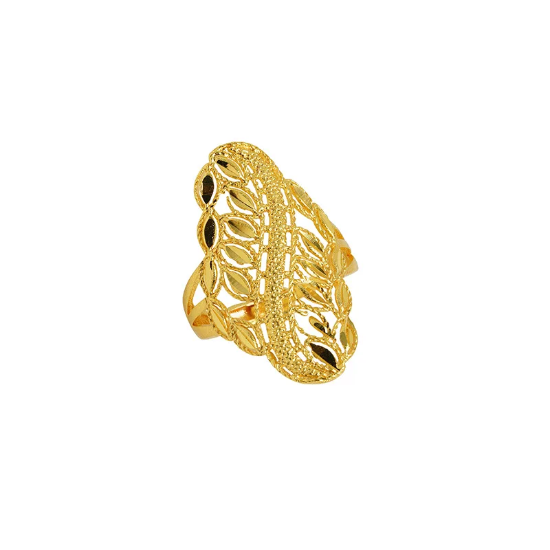 24K Gold AU999 Wheat Ear Open Hollow Ring Women-Premium pure gold,3D clear wheat pattern, easy-to-wear open design for daily use - Image 4