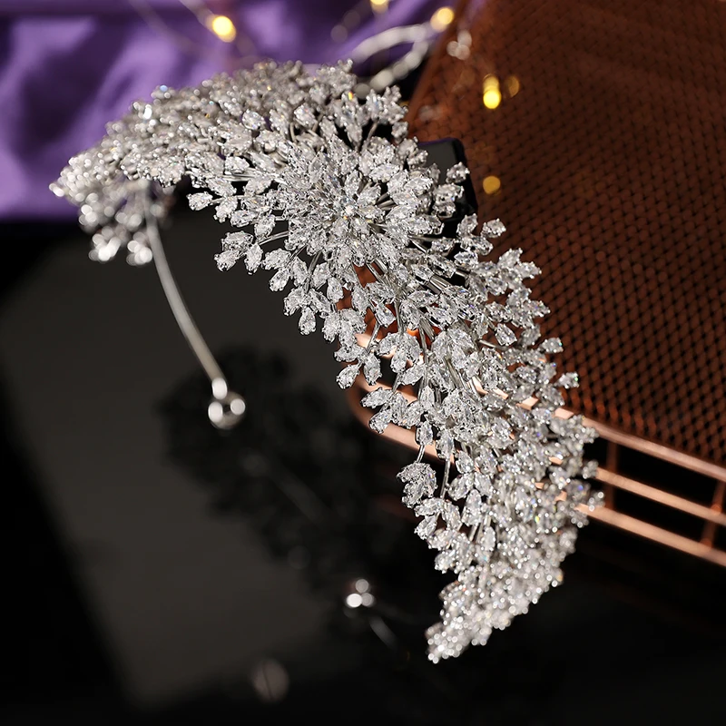 Tiaras And Crowns HADIYANA Retro Luxury Design Wedding Accessories Bridal Hair Party Prom BC6780 Wedding Gift - Image 4