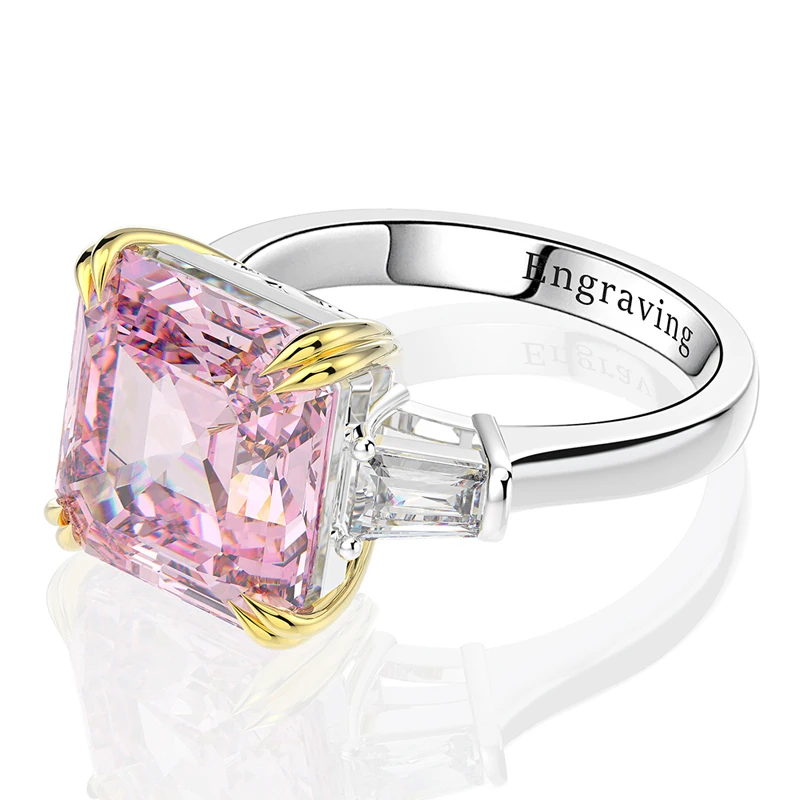 OEVAS 100% 925 Sterling Silver High Carbon Citrine Diamond Gemstone Wedding Engagement Ring Fine Jewelry Gift Wholesale - Image 4