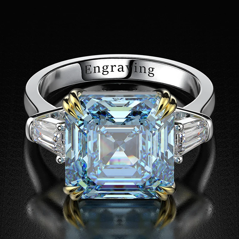 OEVAS 100% 925 Sterling Silver High Carbon Citrine Diamond Gemstone Wedding Engagement Ring Fine Jewelry Gift Wholesale - Image 2
