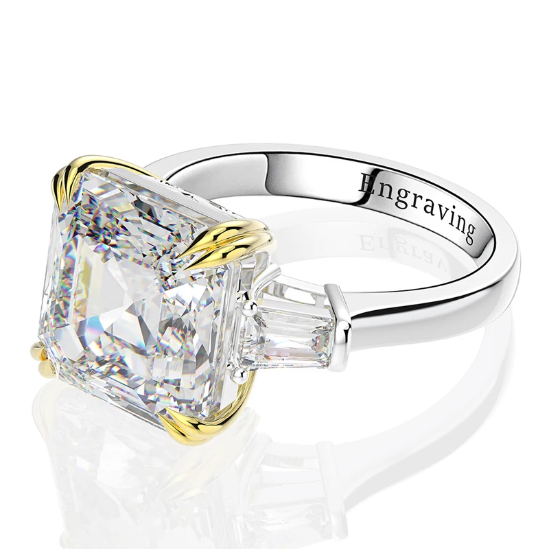 OEVAS 100% 925 Sterling Silver High Carbon Citrine Diamond Gemstone Wedding Engagement Ring Fine Jewelry Gift Wholesale - Image 7