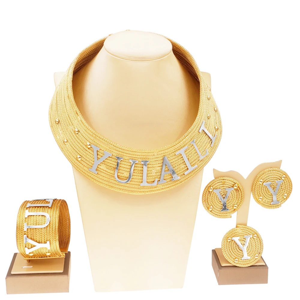 Yulaili Fashion Italian jewelry Set Exquisite Gift box Gold plated copper ring high-end atmospheric ladies wedding anniversary g - Image 7
