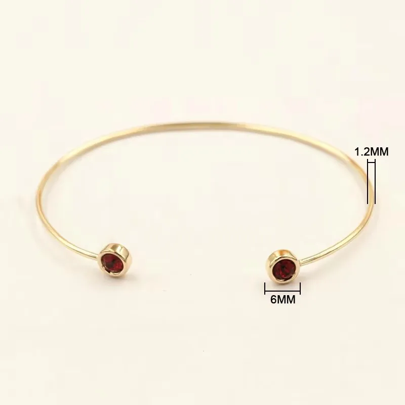 14K Gold Filled Cuff Bangle Bracelet W/ Round Zircon Adjustable Bangle Boho Charms Bracelets Bridesmaid Gift Women Jewelry - Image 8