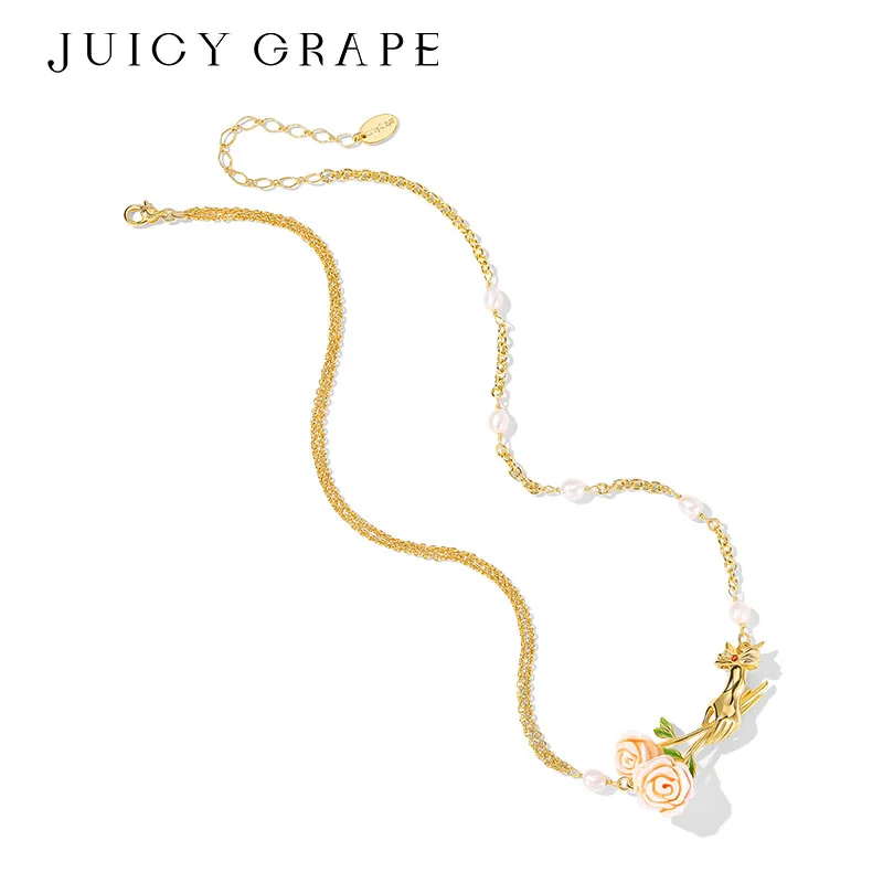 Romantic Rose Pearl Necklace Choker Luxury Floral Enamel Jewelry for Women Girls Party Wedding Trend 2026 - Image 5