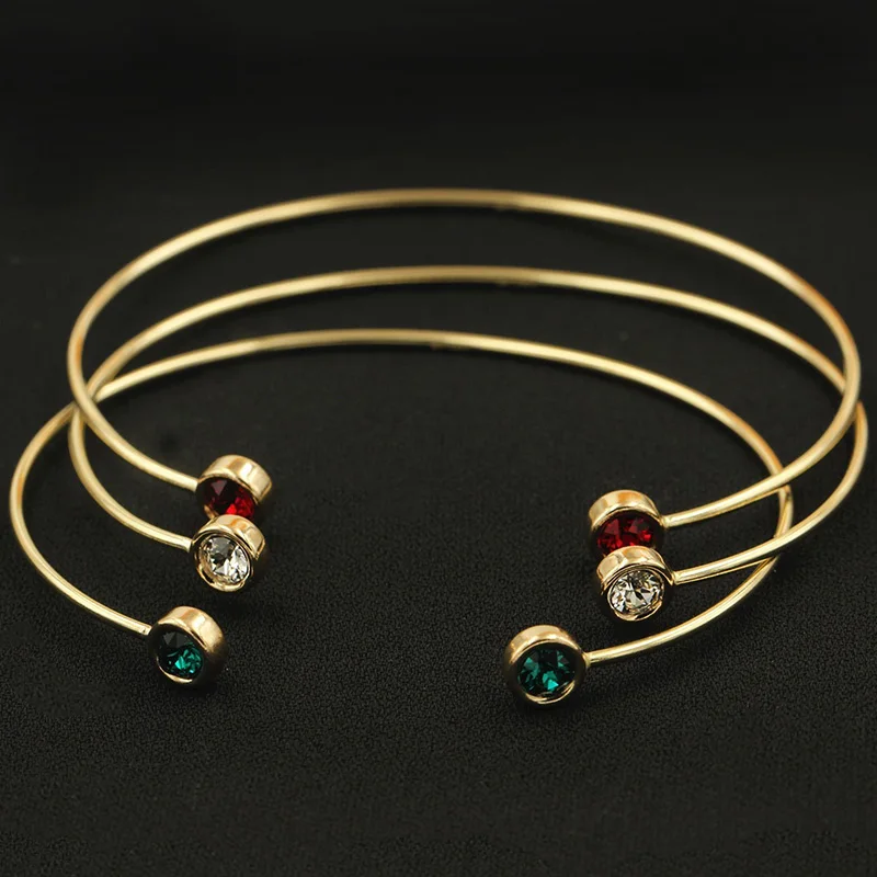 14K Gold Filled Cuff Bangle Bracelet W/ Round Zircon Adjustable Bangle Boho Charms Bracelets Bridesmaid Gift Women Jewelry - Image 6