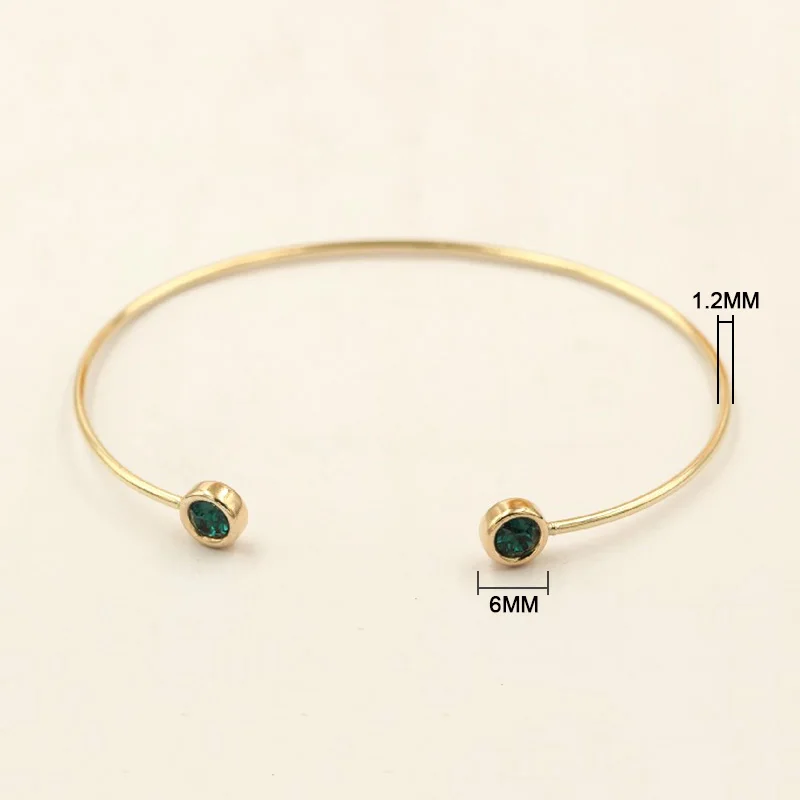 14K Gold Filled Cuff Bangle Bracelet W/ Round Zircon Adjustable Bangle Boho Charms Bracelets Bridesmaid Gift Women Jewelry - Image 5